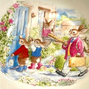 Vtg Bunnykins Royal Doulton 1988 England Bone China Rabbit Butterfly Cereal Bowl